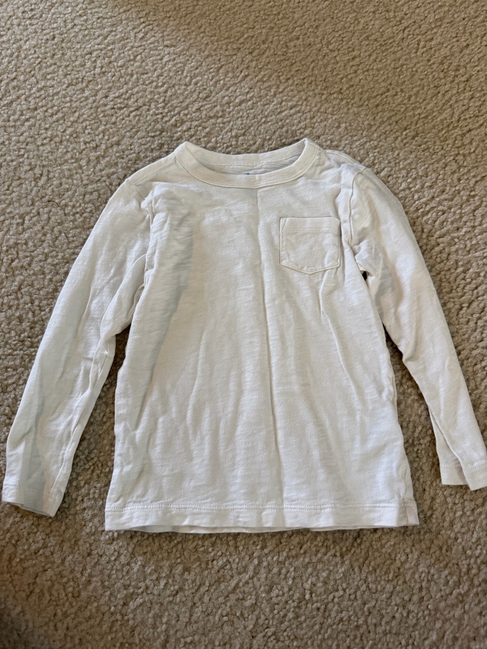 Crewcuts White Long-Sleeve Pocket Tee